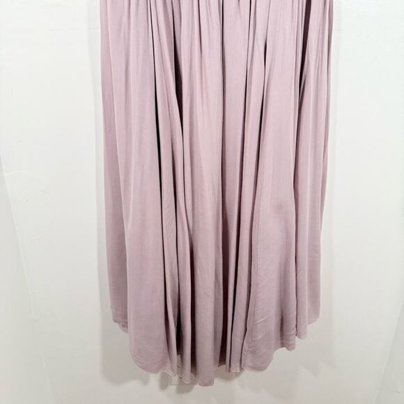 Renee Loves Frances Mauve Goddess Short Sleeve Midi Dress Size Large - Picture 4 of 14